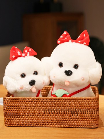 可愛狗狗小公仔娃娃寶寶玩偶小狗毛絨玩具女孩可愛迷你小白狗布偶
