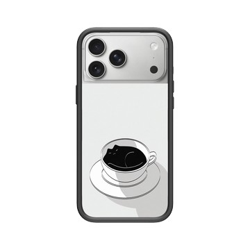 iPhone 17 Pro Max Mod NX -邊框背蓋組合 (相機按鈕) 黑 - ilovedoodle (Lim Heng Swee) - Coffee Cat: 喵美式