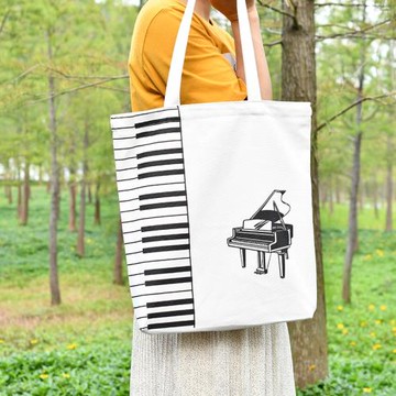 黑白琴鍵單肩包鋼琴音樂包包交響情人夢鋼琴包野田妹琴譜包文藝