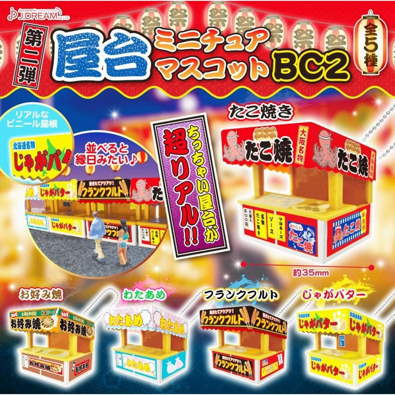 屋台ミニチュアマスコットBC2 全5種セット ガチャ ミニチュア コンプ