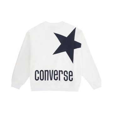 CONVERSE CREW FLEECE TOP EGRET 男女 長袖上衣 UCJ109-W2Y