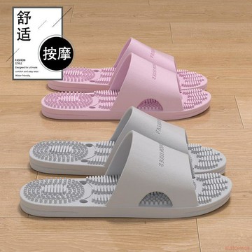 桃園出貨✨漏水按摩拖鞋鏤空速幹浴室防滑防臭女情侶男居家夏季新款厚底軟底
