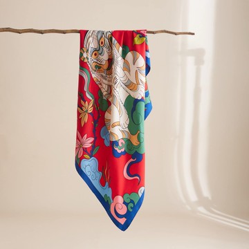 白虎 - 蠶絲絲巾【SHA06】