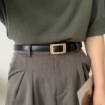 韓版小皮帶女細百搭學生針扣復古光面漆皮西褲牛仔褲腰帶時尚潮流