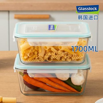 Glasslock韓國進口大號大容量耐熱鋼化玻璃密封飯盒長方形保鮮盒