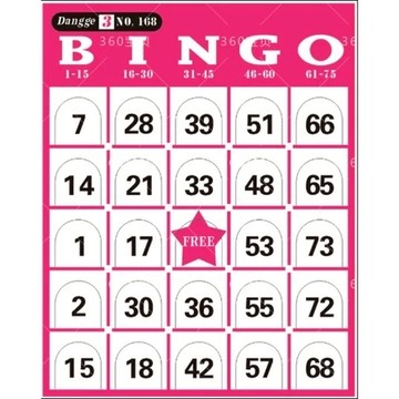 【現貨】bingo卡 賓果卡 抽獎 賓果卡片  抽獎劵60張/包 可擴充540張不重 賓果遊戲卡 賓果BINGO遊戲卡片