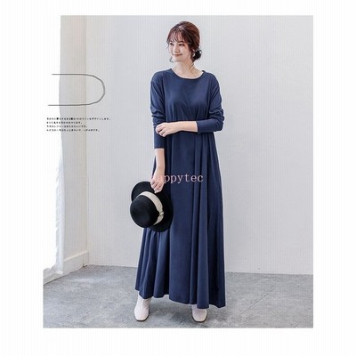 ワンピース レディース 長袖 30代きれいめ 涼しい ゆったり 着痩せ きれいめ マキシ 夏 秋 ロングワンピース 通販 Lineポイント最大get Lineショッピング