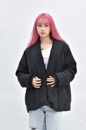 (L) exzen 羽絨黑色外套