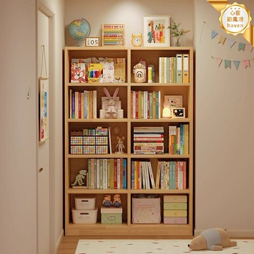 【免釘免鑽】實木門後書架 落地書架 置物架 收納架 儲物櫃 書櫃 多層收納 客廳臥室家用 學生宿舍神器 節省空間