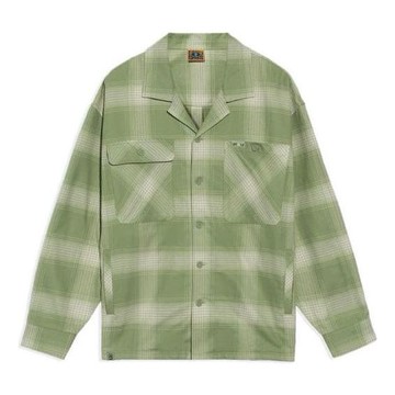 Li-Ning BAD FIVE Sports Basketball Series Plaid Loose Shirt 'Green White'