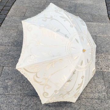 太陽傘防曬防紫外線刺繡蕾絲花邊黑膠復古典雅晴雨傘公主女神洋傘