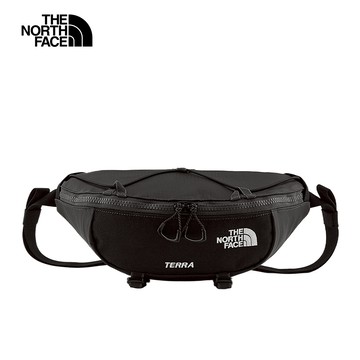 【線上獨家款】The North Face北面男女款黑色品牌LOGO腰包｜81EOMN8