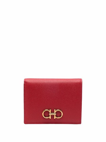 Ferragamo - bi-fold leather wallet - women - Leather - One Size - Red