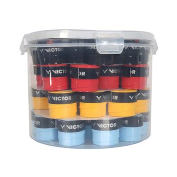 VICTOR 桶裝外握把布-羽毛球 羽球 勝利 GR200-60 黑藍紅黃