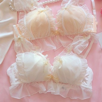 DUYI~夢詩 內衣女純慾甜美日係少女小胸聚攏防下垂收副乳透氣網紗蘿莉文胸