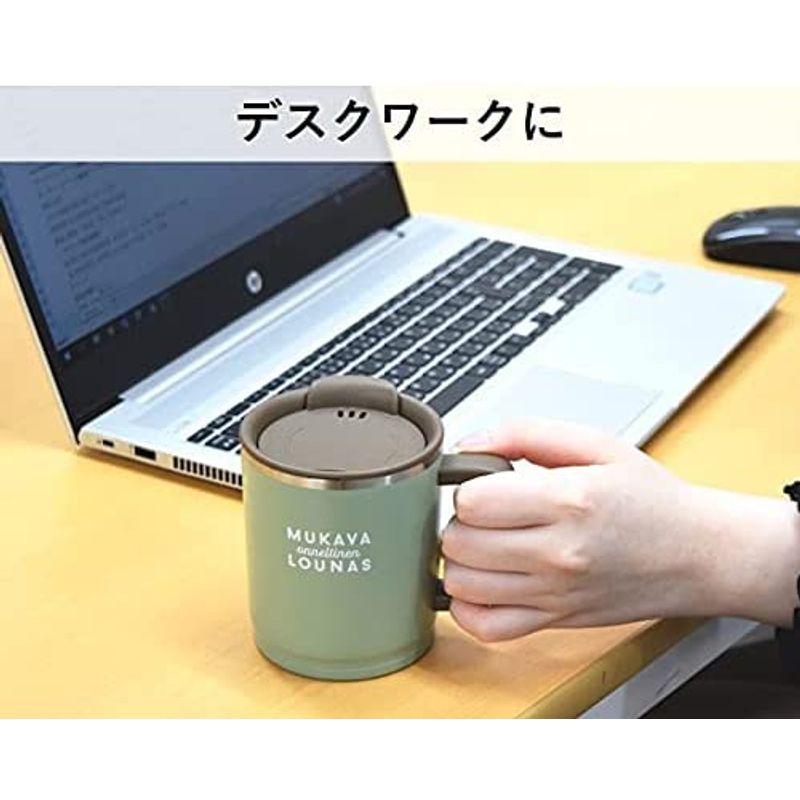 Sabu ラシア 目盛り付ステンレスサーモマグカップ グリーン 400mL 333125