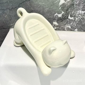 📣免運🔥臺灣出貨24H🔥新款瀝水肥皂盒個性卡通貓咪創意可愛家用浴室香皂盒瀝水家用肥皂