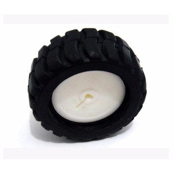 【AI電子】D型軸塑膠輪胎 機器人配件 42MM 循跡小車模型車輪 配N20減速電機 馬達