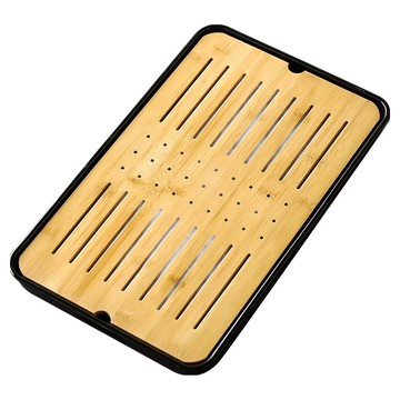 基本款大長方茶盤 43X26 無獨立排水  黑色  1個