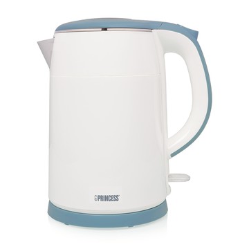 PRINCESS 1.5L不鏽鋼雙層防燙快煮壺 藍 236070B 原廠