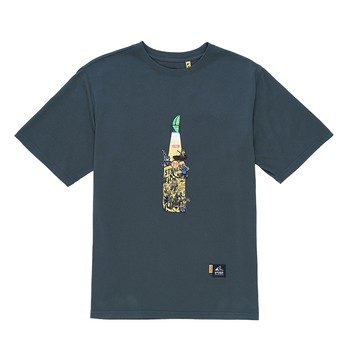 5th STREET｜山形｜男裝｜酒瓶泡沫發泡印花短袖T恤｜綠色