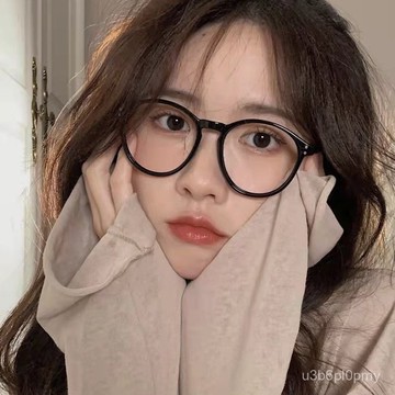 👓近視眼鏡👓P03新款圓形眼鏡框 網紅韓版複古平光鏡男女衕款 個性時尚眼鏡 無度數眼鏡 拍照眼鏡 平光鏡女 眼鏡框架