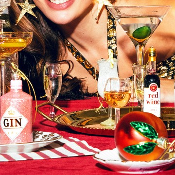 荷蘭 Vondels 玻璃聖誕掛飾 粉紅酒