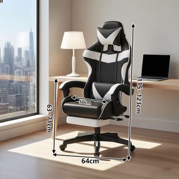 E家工廠 64公分電競椅 電腦椅 辦公椅 升降電腦椅 340-KC（黑色）