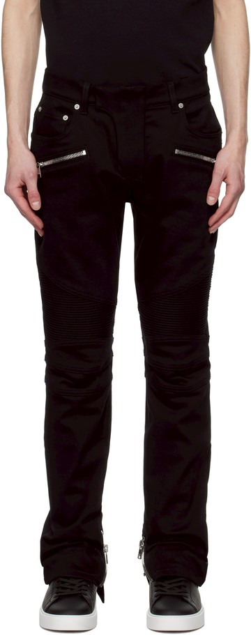 Balmain 黑色 Slim-Fit Biker 牛仔裤