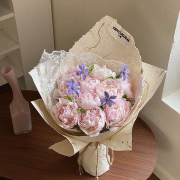 ❀【花中世界】❀ins風芍藥花束成品永生香皂仿真花浪漫高級送女朋友生日七夕禮物
