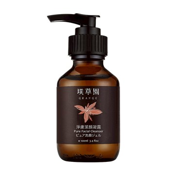 GRANGE 璞草園 淨膚潔顏凝露 100ml 清新樹葉香氣 多種植物精油 溫和清潔 全膚質適用 洗後清爽不黏膩  1瓶