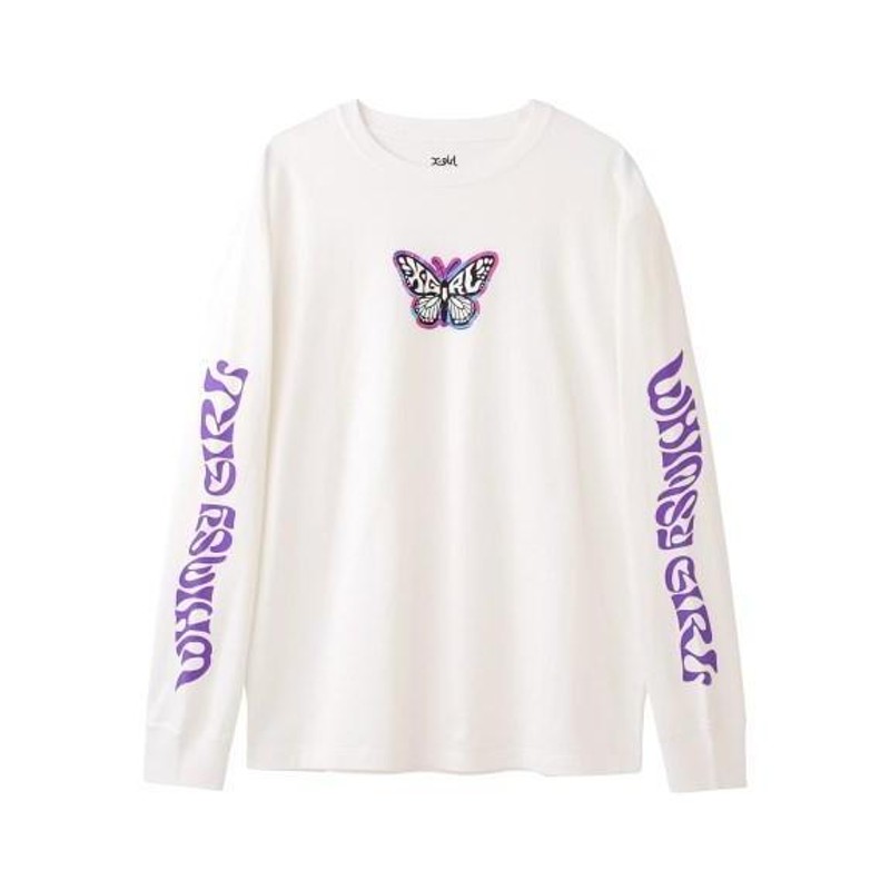 ☆セール SALE☆ エックスガール X-GIRL MARBLE BUTTERFLY L/S TEE