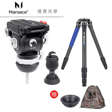 『新品上市』AOKA TKPRO 324C 三號四節碳纖維系統三腳架＋SV-35R獵隼油壓雲台 碗座版 總代理公司貨