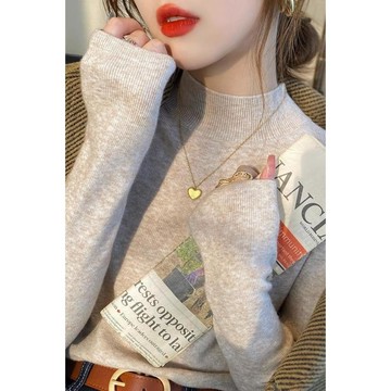 臺灣/✨內搭 打底衫秋冬2024新款長袖打底衫女外穿大衣內搭高級感修身針織純毛衣