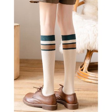 顯瘦小腿襪女秋冬純棉日系jk中高筒襪學院風過膝長筒襪子女春秋款
