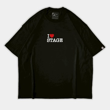 復刻紅心 天竺棉落肩寬版T 黑色/白色