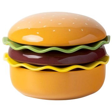 沐慕家居 漢堡餐具組  1組  陶瓷  多色