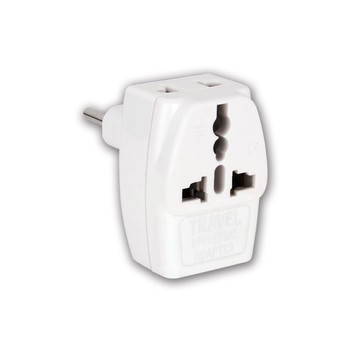 【動力公牛POWER BULL】UTA-83萬國(歐規小圓)轉換插頭3插(無法轉換電壓 萬國轉為歐規小圓 旅行轉接頭3個插座 瑞士/智利/烏拉圭/埃及/約旦)