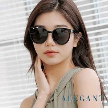 ALEGANT個性時尚TR90防曬偏光墨鏡│UV400圓框太陽眼鏡│露營用品