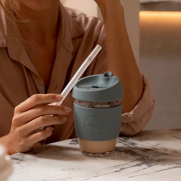 澳洲JOCO Utility啾口玻璃隨行咖啡杯-全能版12oz/345ml Mood Indigo