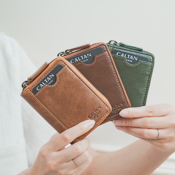 【24hr快速出貨】真皮全包式拉鍊中短夾-075165 四色 零錢袋