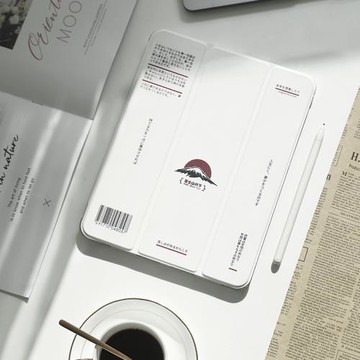 ipad保護殼2024版pro11寸平板ipadair6電腦亞克力iPad5/6硬底9.7寸透明mini6書本8.3筆槽蠶絲紋保護套