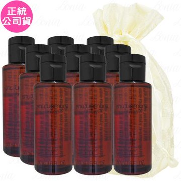 shu uemura 植村秀 山茶花精萃奢養潔顏油(50ml)*9旅行袋組(公司貨)