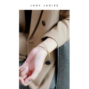 【傳承回歸】JUDY10月新品 新古法傳承素圈手鐲 女磨砂細圈手鐲