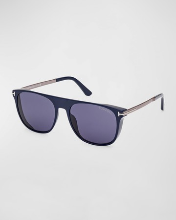 Men's Lionel-02 Acetate Square Sunglasses