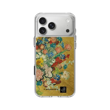 iPhone 17 Pro Max Clear Case（相機按鈕） 透明 - Van Gogh Museum - Vincent 的花朵-50週年紀念款