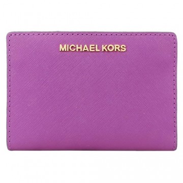 MICHAEL KORS JET SET 防刮卡片零錢短夾-紫