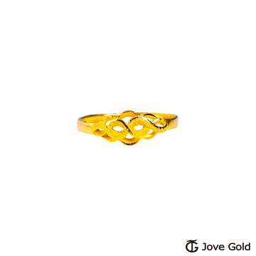 JoveGold漾金飾 無盡的思念黃金戒指