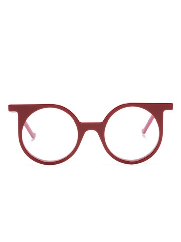 VAVA Eyewear - round-frame glasses - unisex - Acetate/Aluminium - 49 - Red