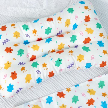 Jeiyuni 人造絲 兒童枕頭  47 x 32 x 8cm  小熊軟糖款